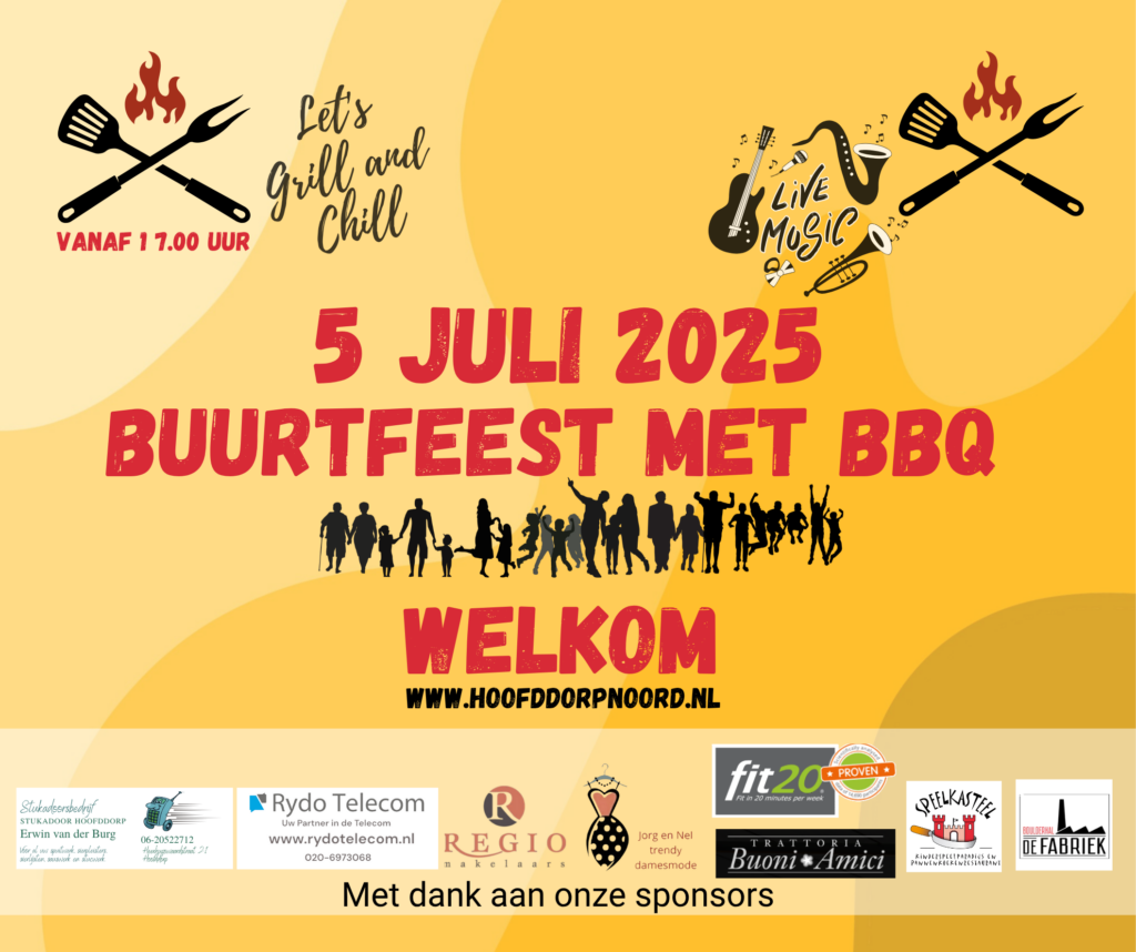 Jaarfeest Buurt BBQ 5 juli 2025